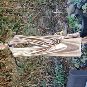 INC Halter Top Gold color size Large